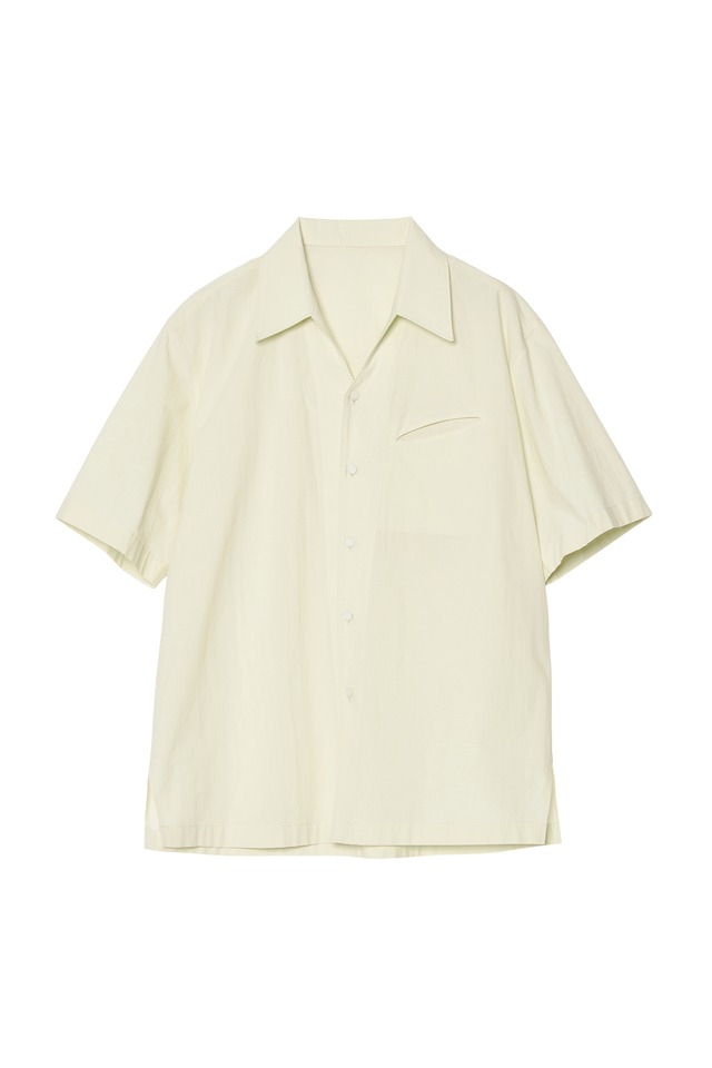 【LAST1】SLASH POCKET SHORT-SLEEVED SHIRT(LIGHT YELLOW)