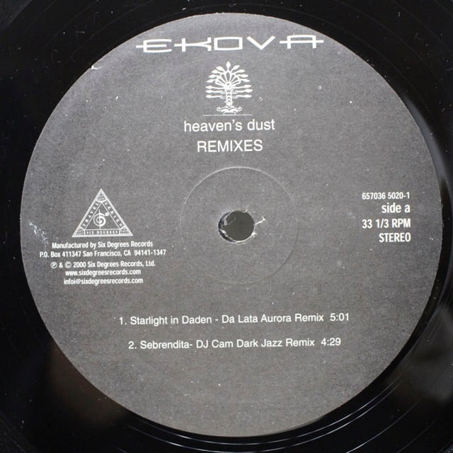 Ekova / Heaven's Dust (Remixes) [657036 5020-1] - 画像3