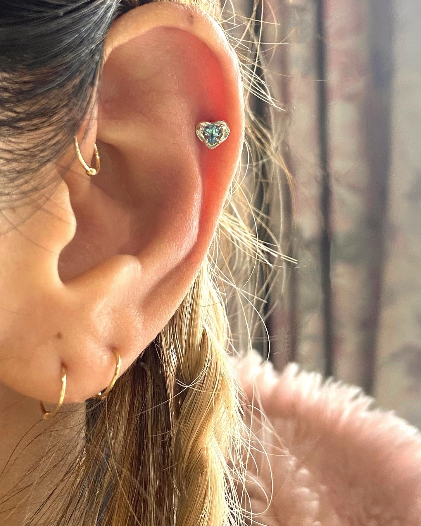 lanie ラニー 星のbody hook silver925 16G LANIE bone HEART straight