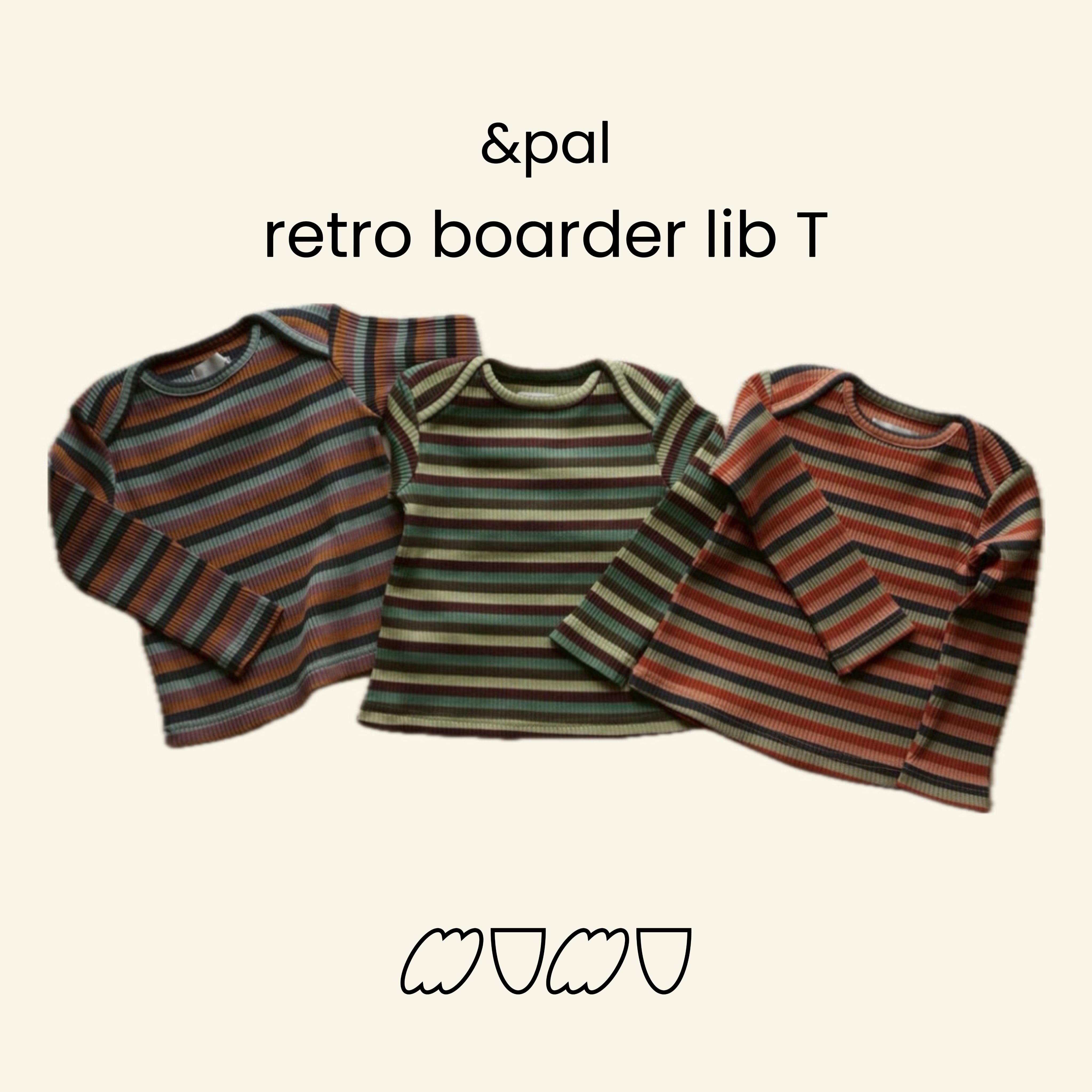 【&pal】retro boarder lib Tee/3color 120sizeまで!