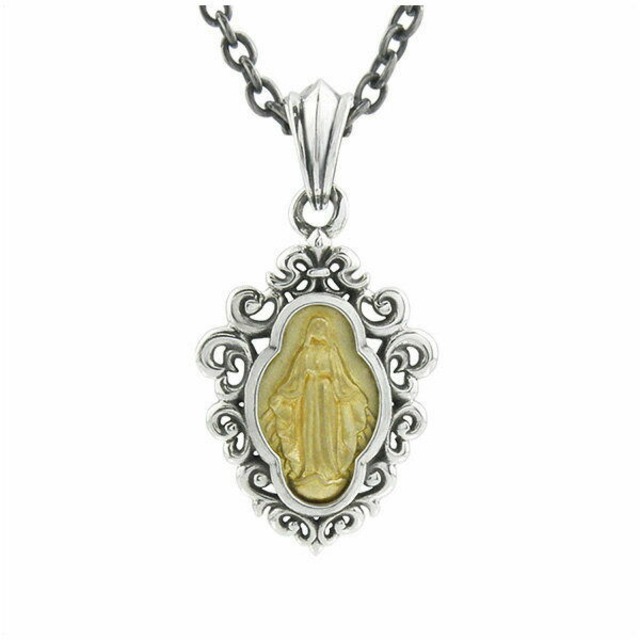 【特別価格】アンティークマリアペンダント シルバーネックレス AKP0104 Antique Maria Pendant Silver Necklace　 シルバーアクセサリー  Silver jewelry