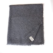 MAISON CARRÉE CASHMERE Fringe STOLE "BLACK MELANGE"