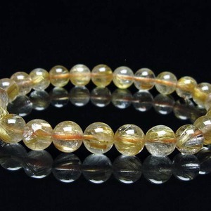 タイチンルチルクォーツ ブレスレット 7mm ルチルクォーツ ブレス 一点物   おまかせ便 111-41650