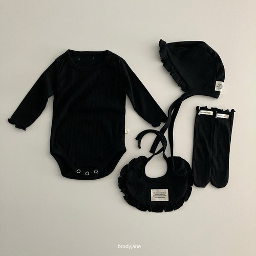 brodyjane［取寄］black bib,socks,bonnet