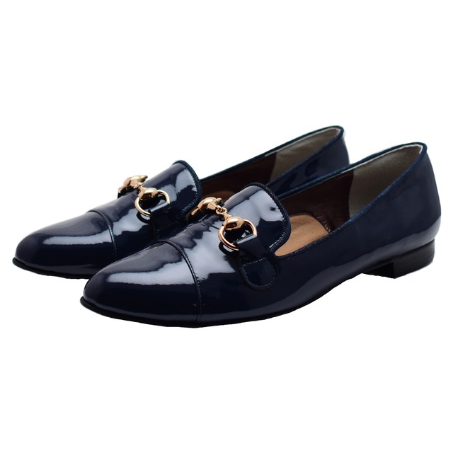 ビットスリッポン／ブルー／エナメル　