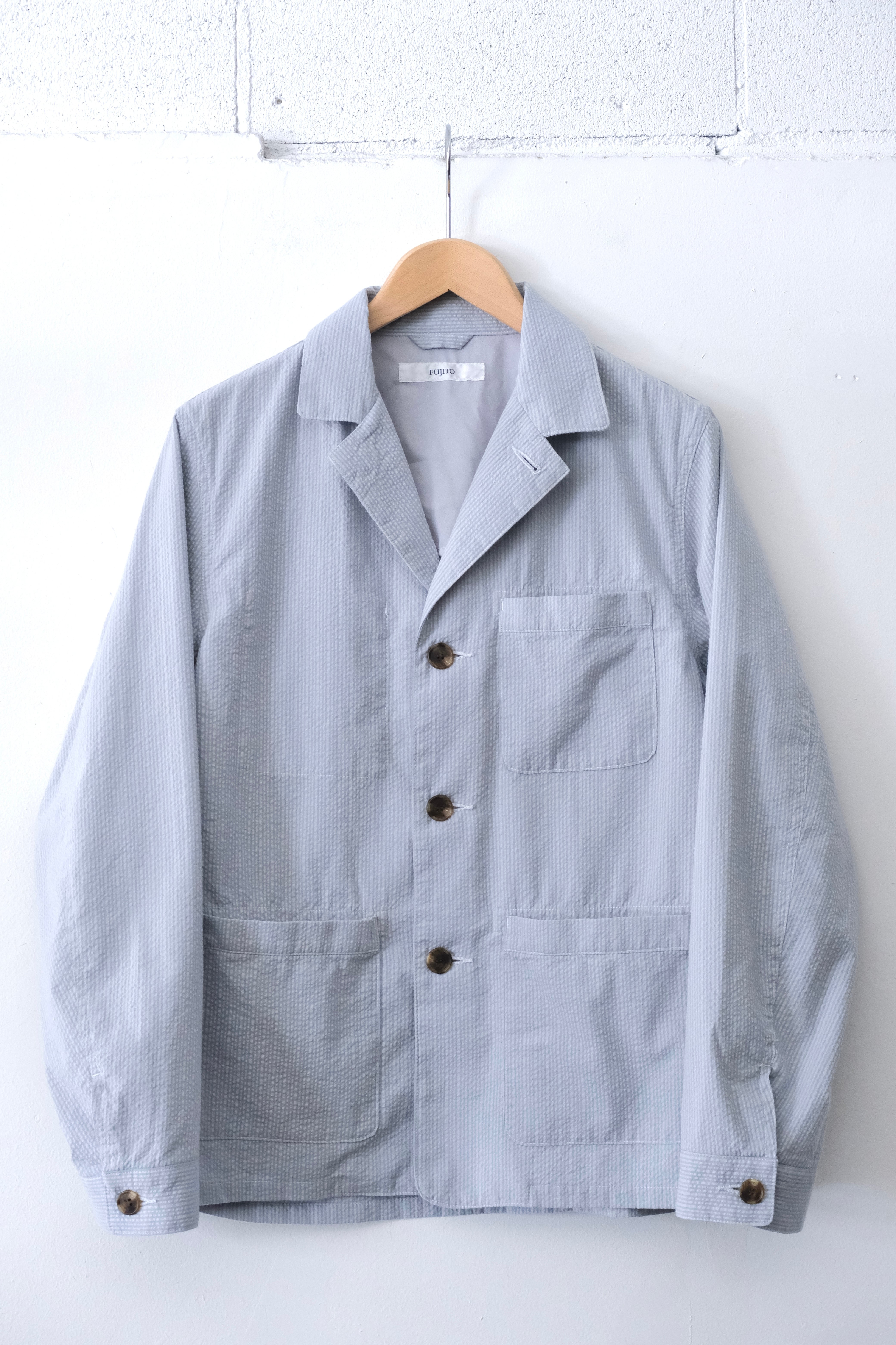 FUJITO Work Jacket Sax,Brown