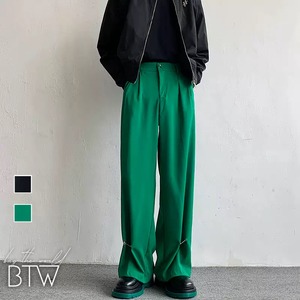 【韓国メンズファッション】アクセ付きスラックス きれいめ 個性派デザイン クール モード BW2418