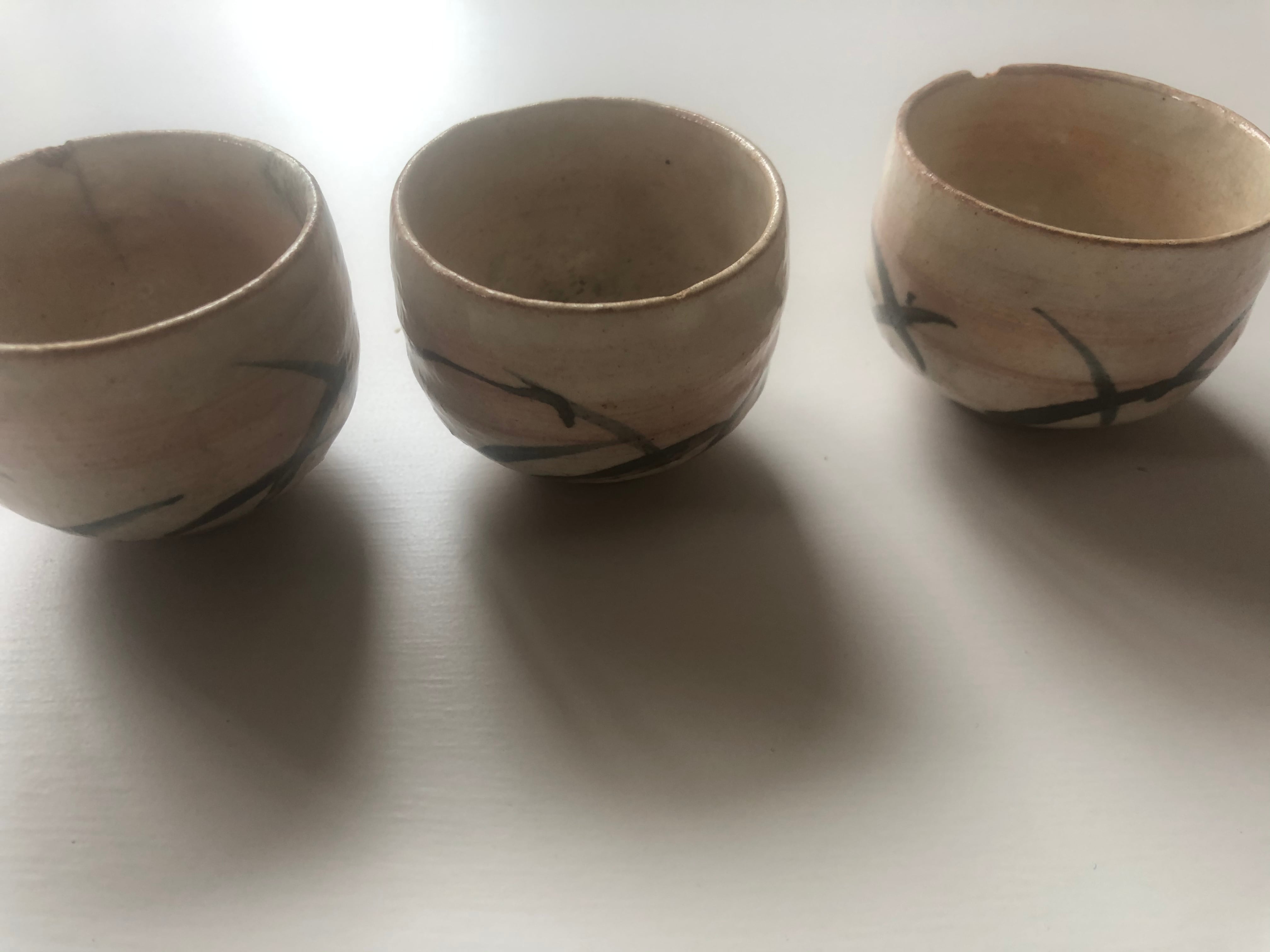 金継ぎ　お猪口　盃　茶碗 金継ぎ おちょこ 三個 | officekomatsubara