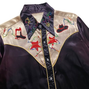 vintage 1970’s satin western shirt