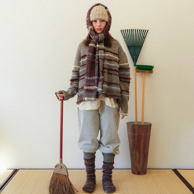 PAMM / フレットボーダーニットマフラー