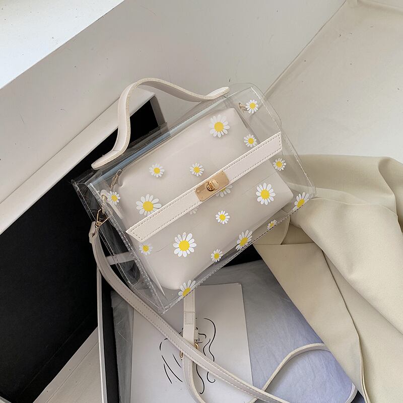 夏の小さなバッグ女性バッグ2020新しい波のファッション透明なメッセンジャーバッグinsネットレッドオーシャンガスゼリーケリーバッグ Tiancai_Wing_Bag4243111