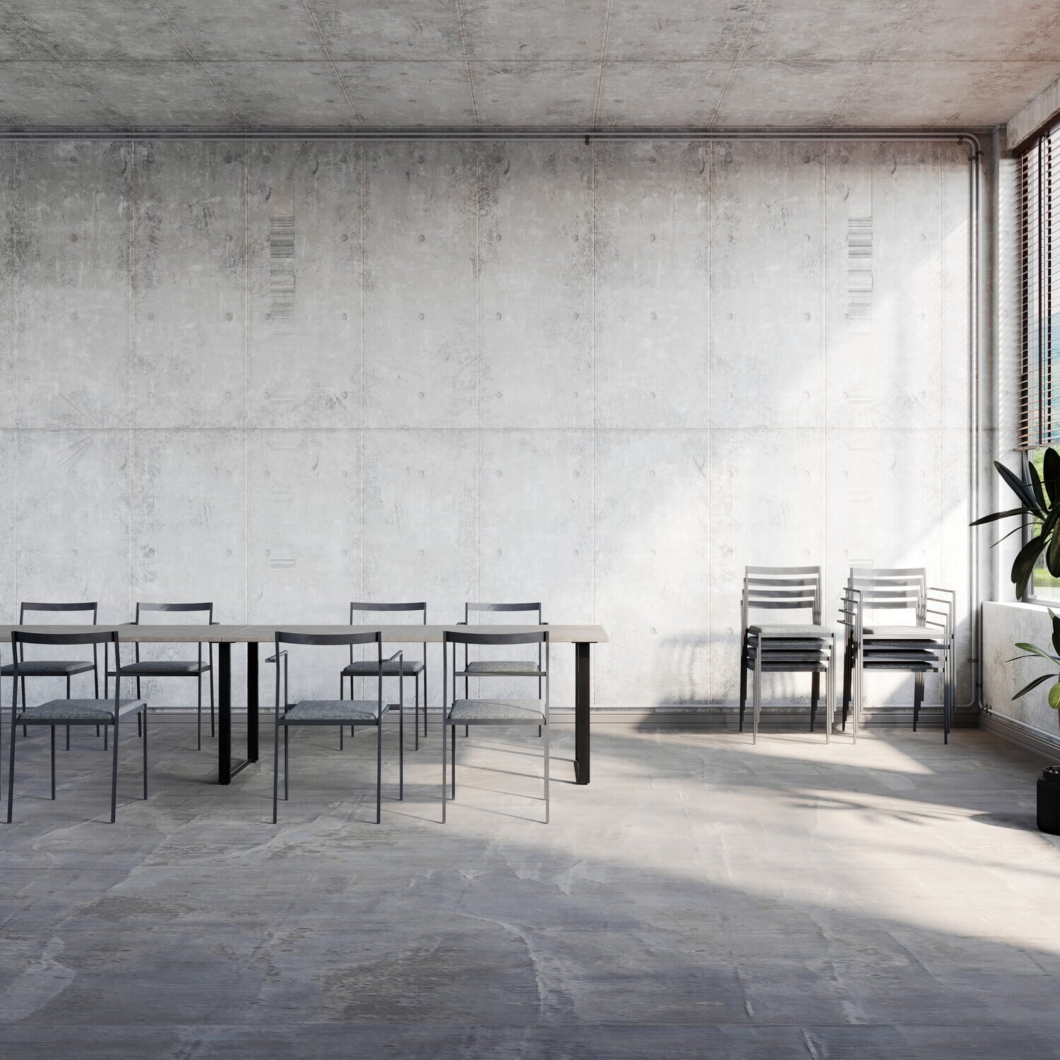 SHINスタッキングアームチェア【 FKU2500 FB-AA】 ダイニングチェア スタッキングチェア アームチェア 鉄家具 国産家具