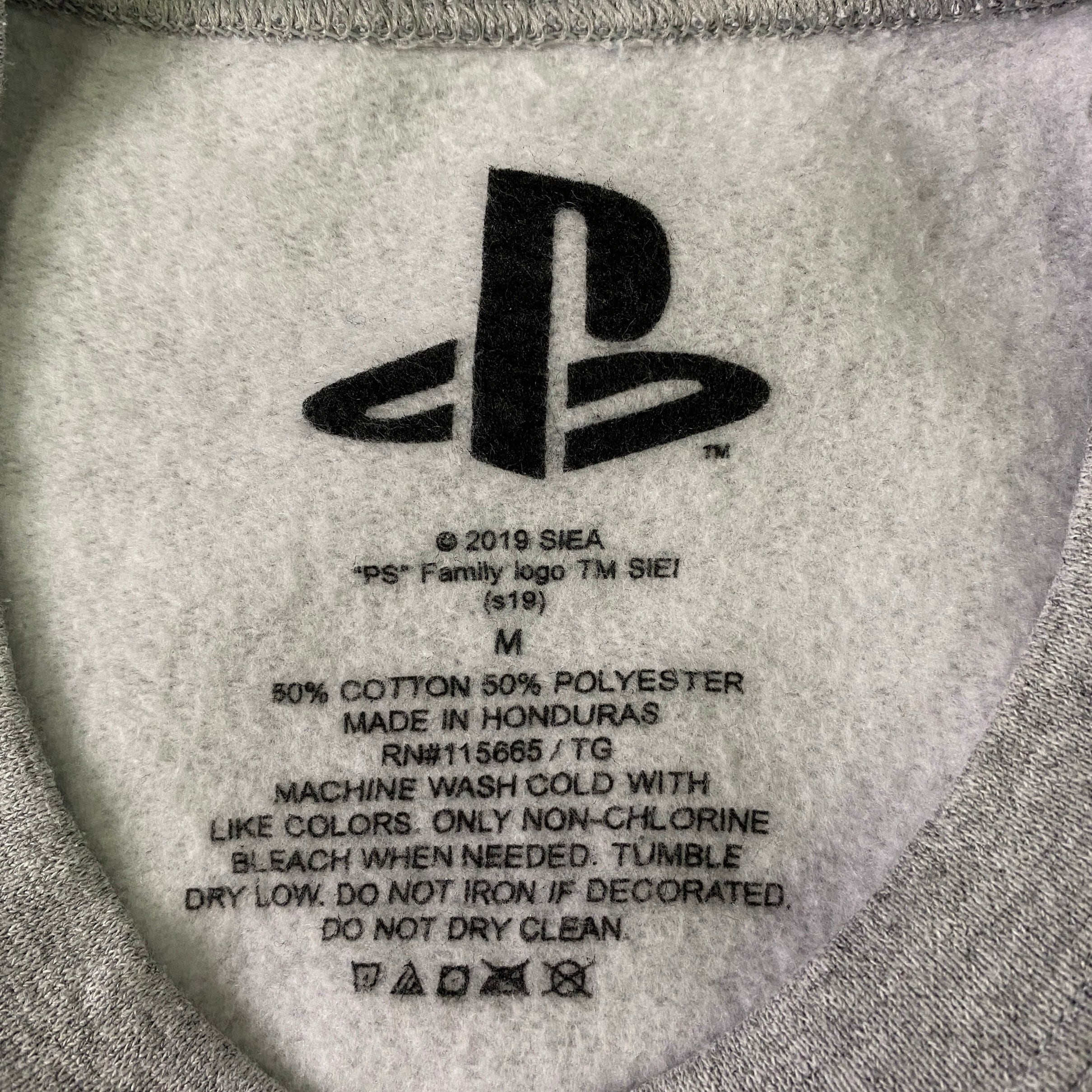 Playstation プレイステーション ゲーム ロゴ プリント スウェットシャツ メンズl相当 古着 トレーナー グレー スウェット Cave 古着屋 公式 古着通販サイト