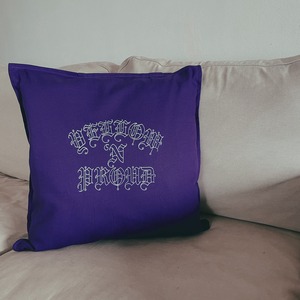 YELLOW 'N PROUD | CUSHION COVER (PURPLE)