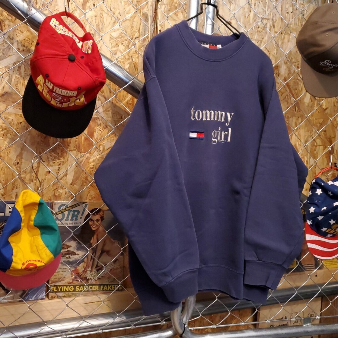 TOMMY HILFIGER 90s トミーガール 刺繍ロゴ スウェット トレーナー 