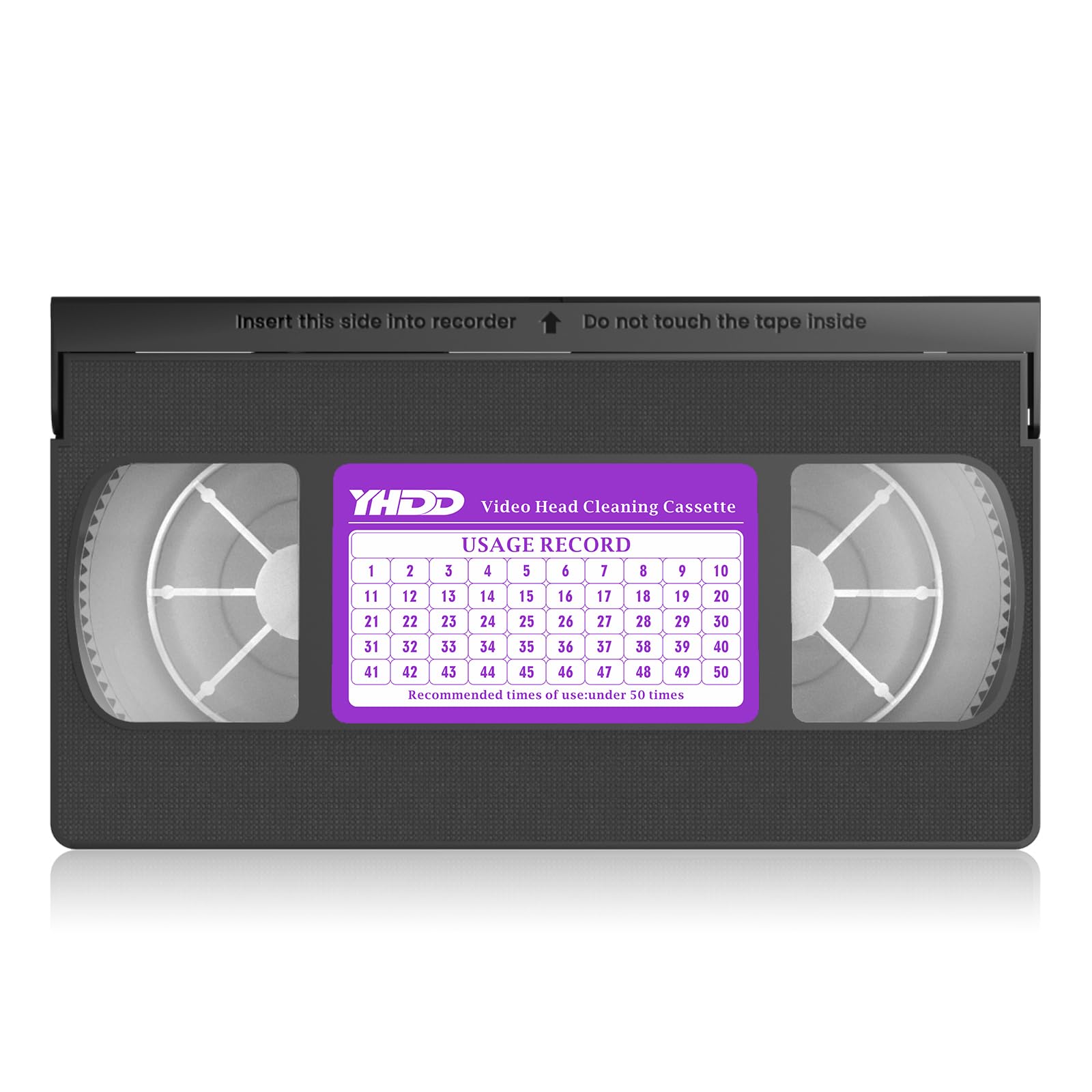 【数量限り】VCR ヘッドクリーナーテープ VHS/VCR ビデオプレーヤー用 ドライタイプ 再利用可能 50回