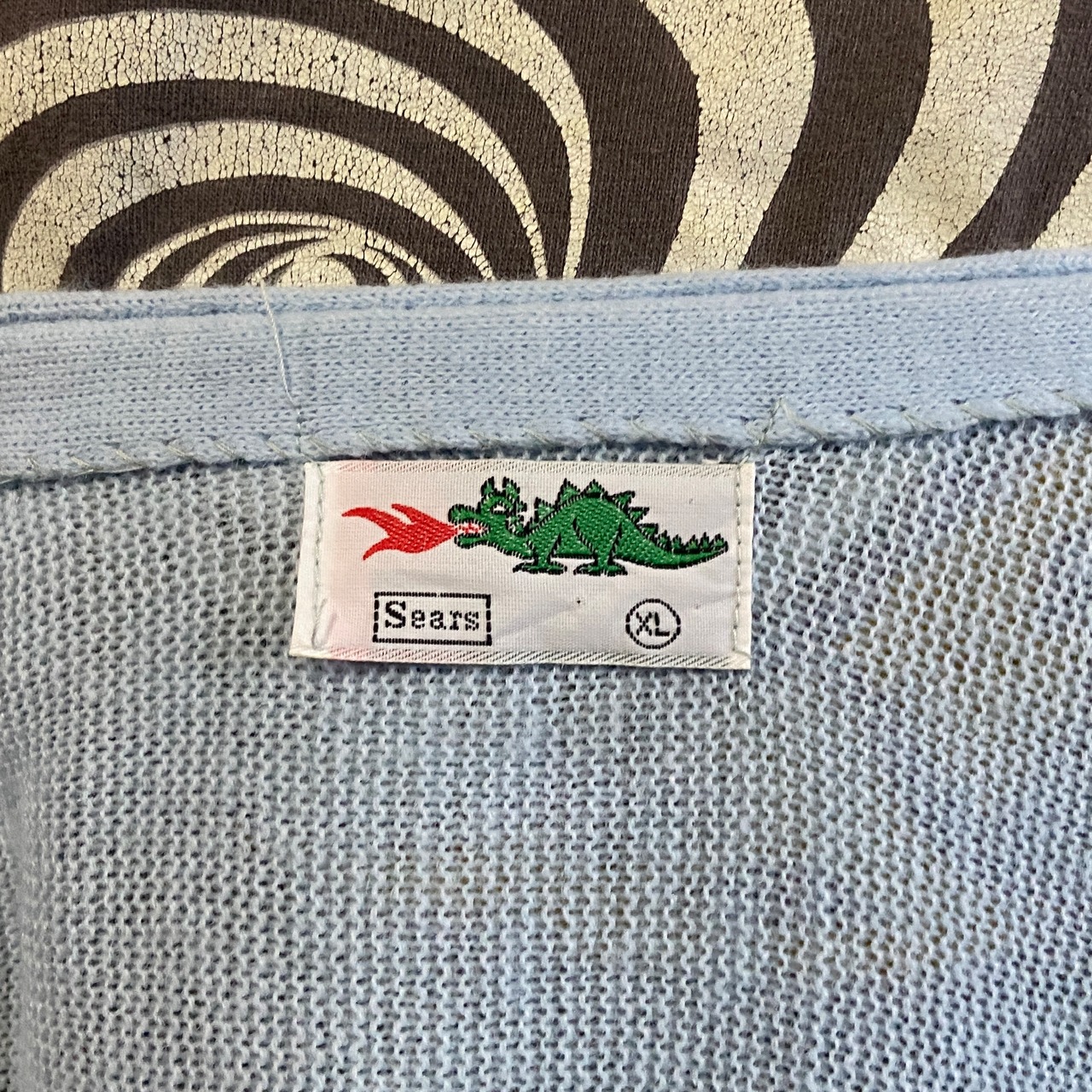 70年代〜 Sears シアーズ ドラゴン ワンポイント アクリルニット 