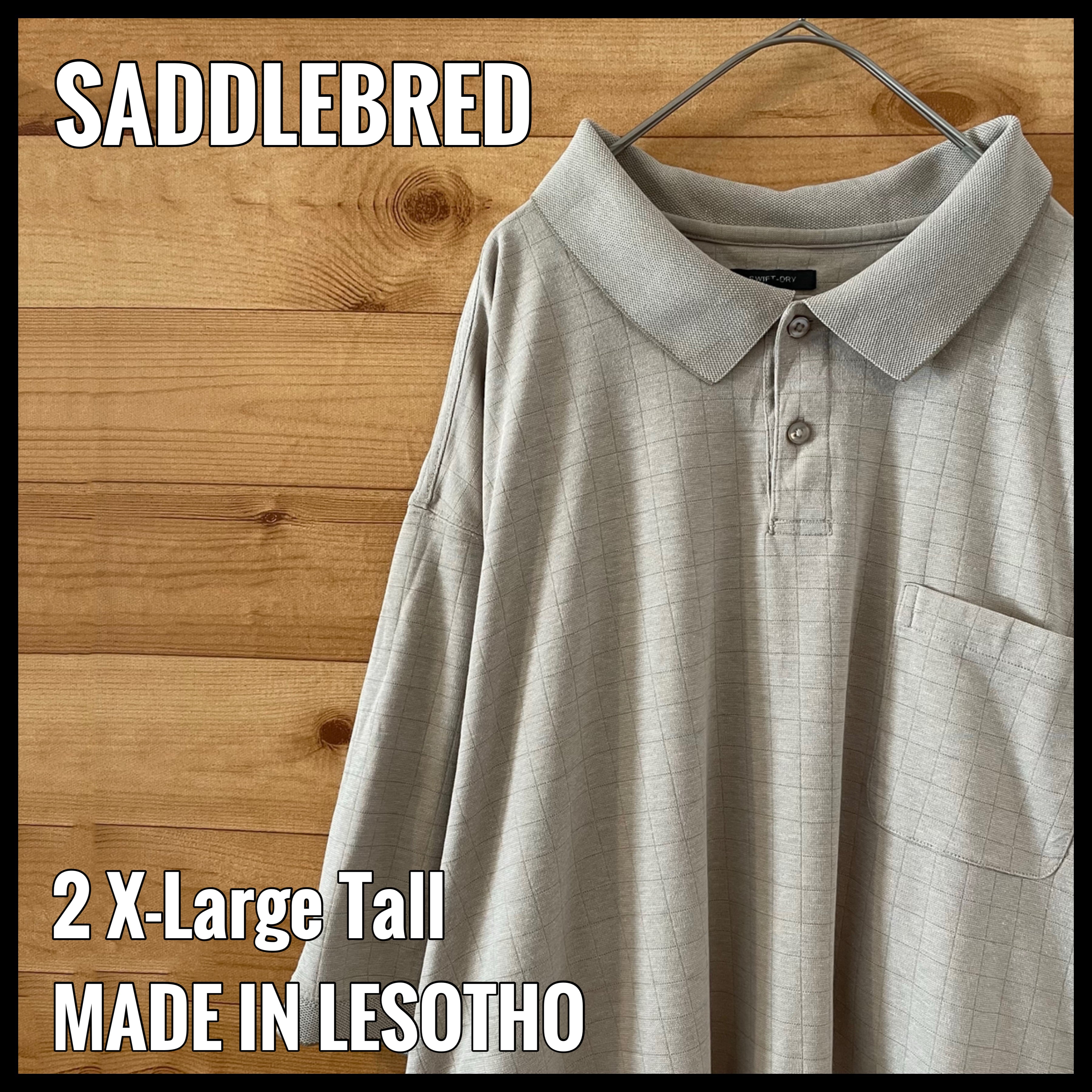SADDLEBRED】ポロシャツ ベージュ 2XLT ビッグサイズ オーバーサイズ