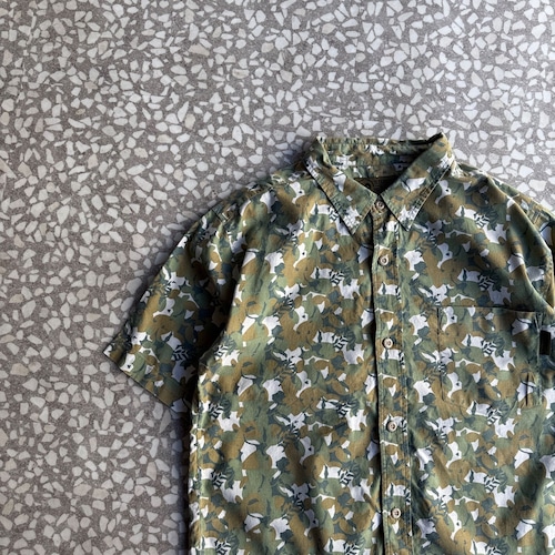 STUSSY / 00's SURPLUS 20th aniv. design shirt size L