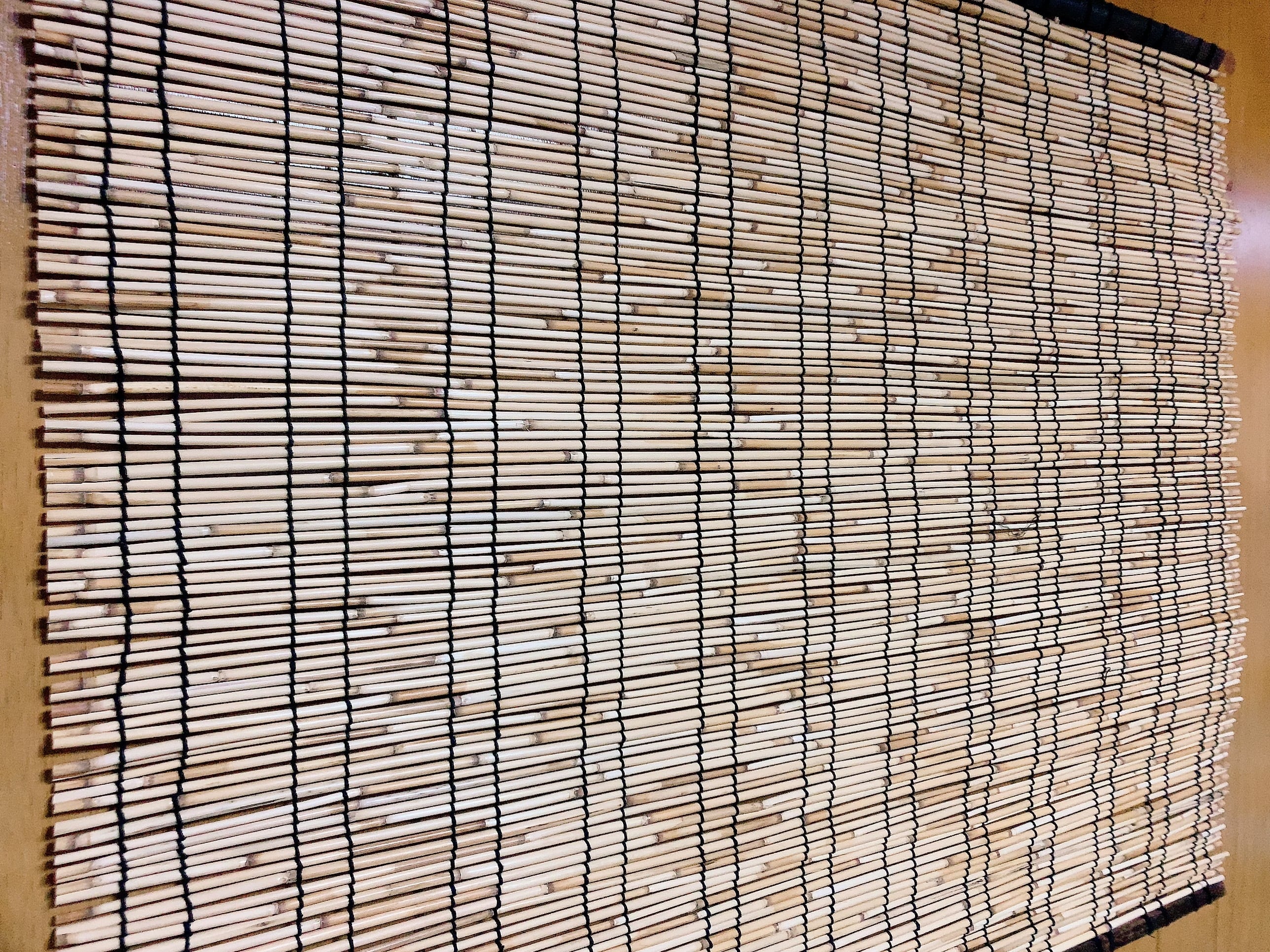 竹製 すだれ 漆塗り のれん
