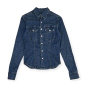 90s Calvin klein Jeans カルバンクラインジーンズ 長袖 デニムシャツ S/インディゴ レディース ビンテージ