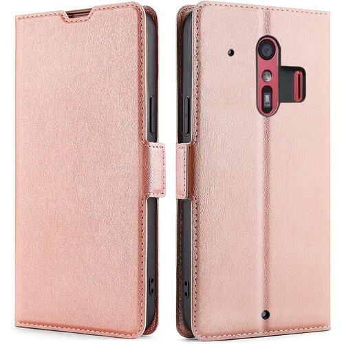 らくらくスマートフォン me F-01L ケース 手帳 01lスマホケース f 01l手帳型 らくらくスマートフォン F-42A ケース 手帳ケース f42a ケース 携帯カバー f 42aケース CASE f-01l ケースカバー 適用 BonwFzin 軽量 薄いケース 炭素繊維調 PU レザー マグネット 手帳 軽い 薄い カードケース スマホケース カード収納 耐衝撃 手帳ケース カード入れ スタンド 軽いケース ピンク 1785