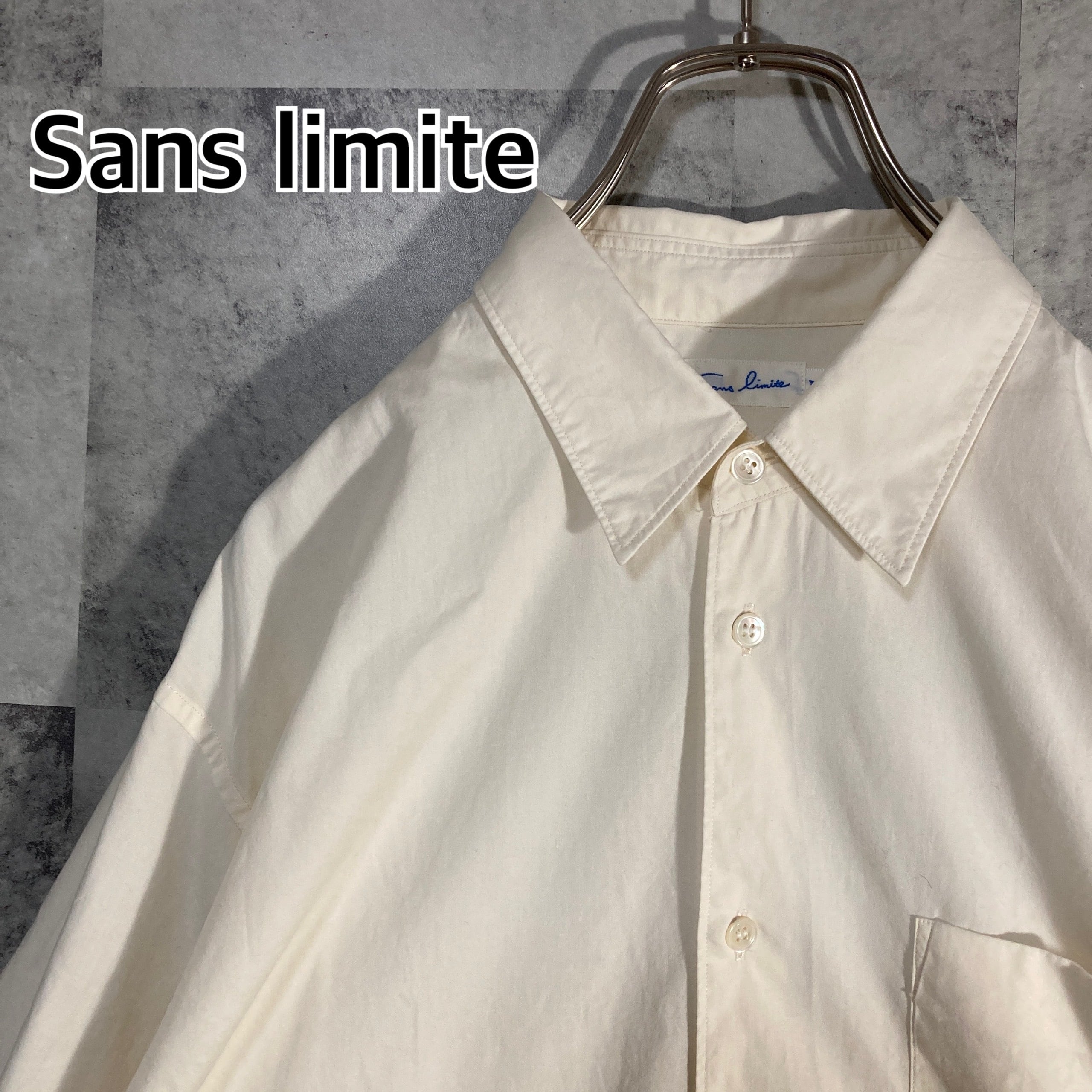 日本製 Sans limite サンリミット レギュラーカラー シャツ ブロード