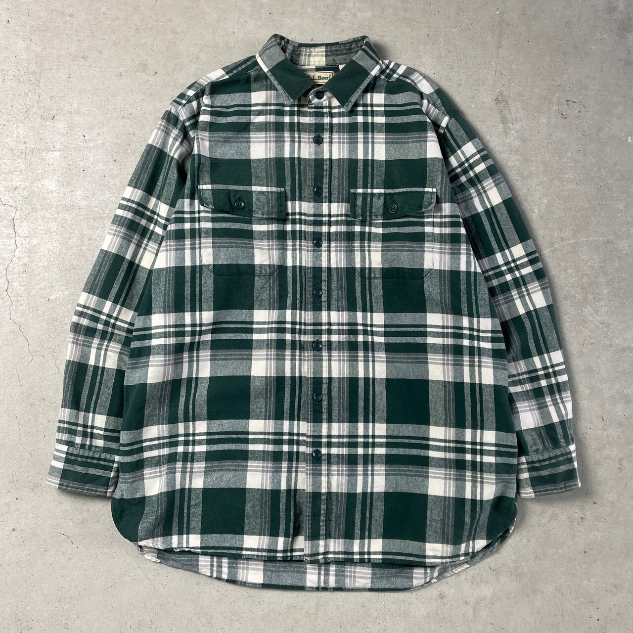 90年代 ジャマイカ製 L.L.Bean エルエルビーン 長袖 フランネル 