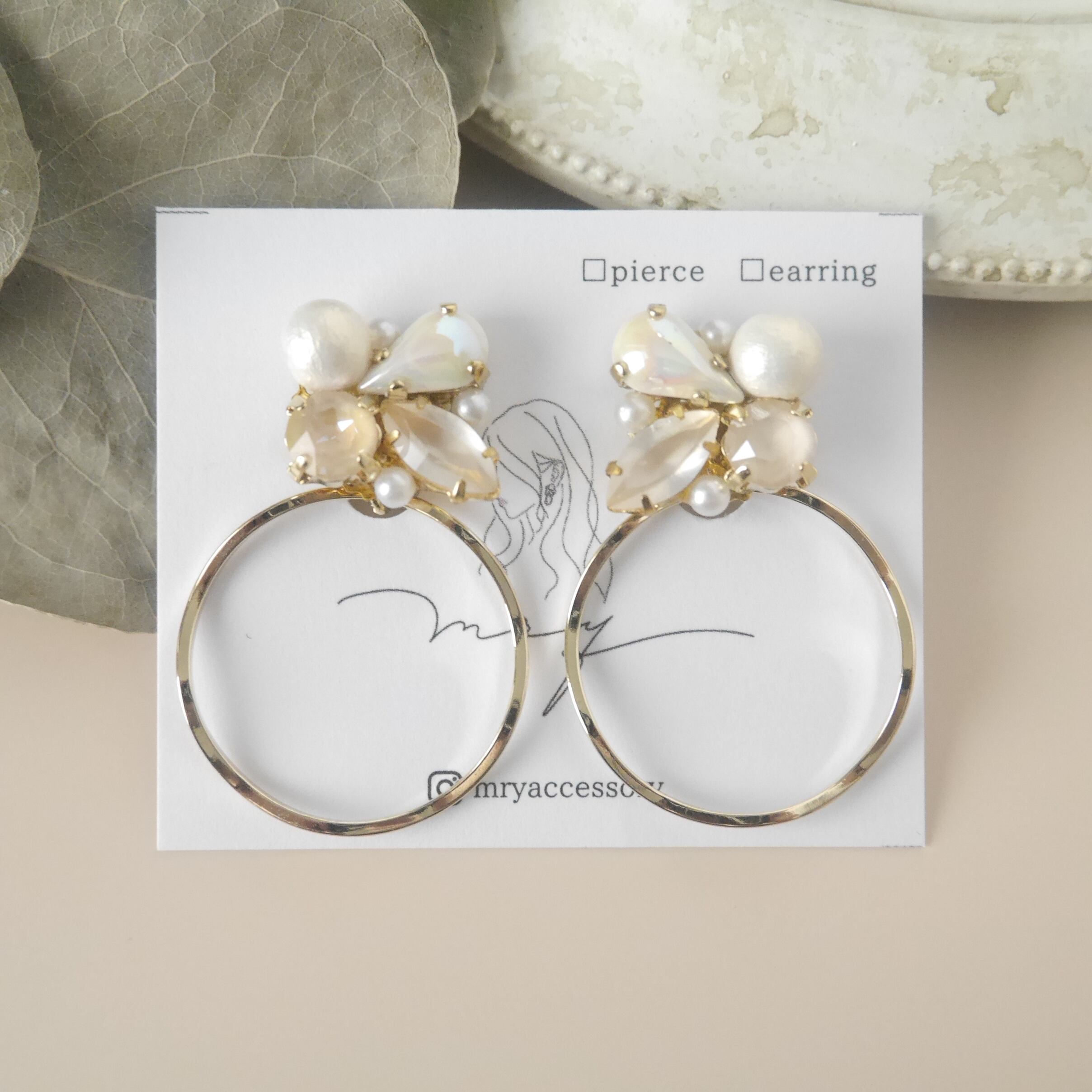 2way ミルキーカラー フープ〈ホワイト〉