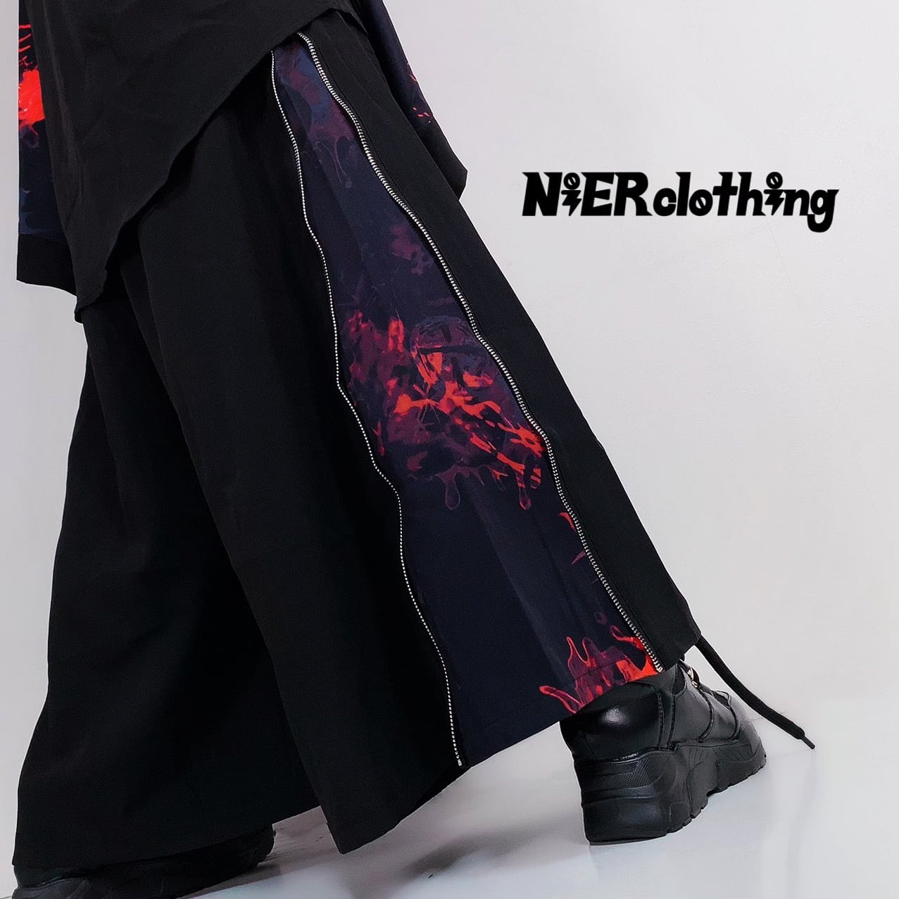 2WAY SIDE ZIP WIDE PANTS【彼岸花】 | NIER CLOTHING powered by BASE