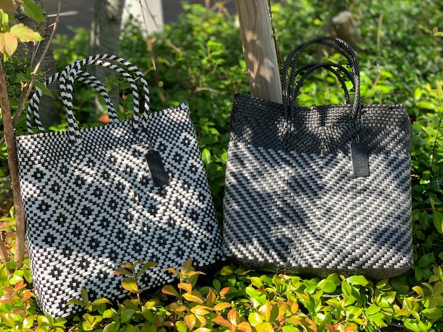 S Mercado Bag (Normal handle) Black/Silver