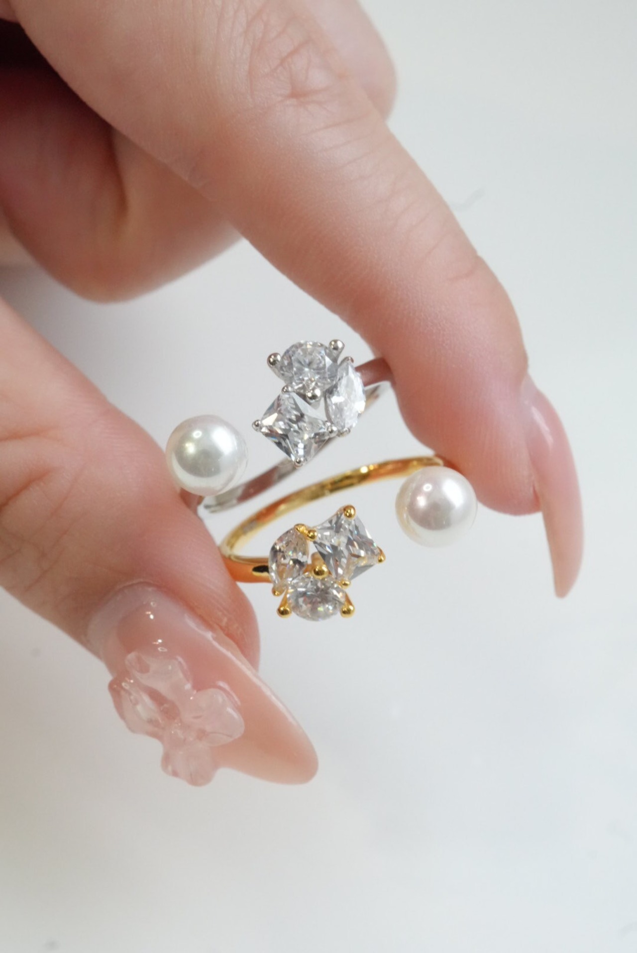 pearl cubic ring