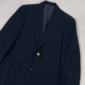 70s Kent ケント PICKLES&SHUTTLEWORK イングランド製生地 金ボタン 背抜き テーラードジャケット170-87-76/ネイビー メンズ ビンテージ VAN JAC