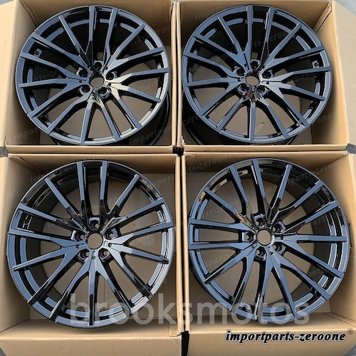 21インチ 新品グロス ブラック スタイル ホイール フィット 2021+ BMW X4M F98 21x9.5 21x10 LI-1907