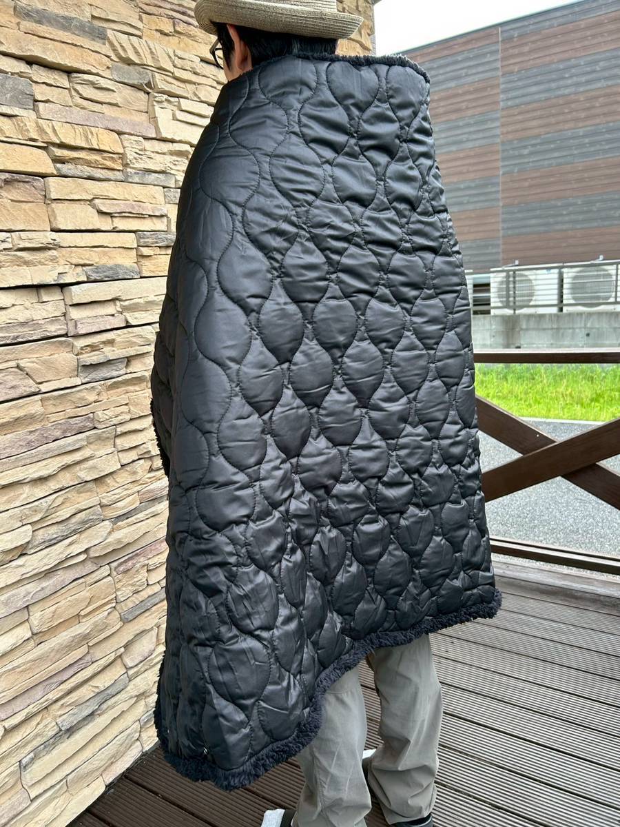 【LUGHルー】魔法瓶ブランケット Sサイズ (新6層/ グラフェン) ※カラー:ミッドナイトブラック