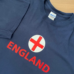 【GILDAN】England ロゴ 半袖 Tシャツ イギリス XL ビッグサイズ ネイビー US古着 アメリカ古着
