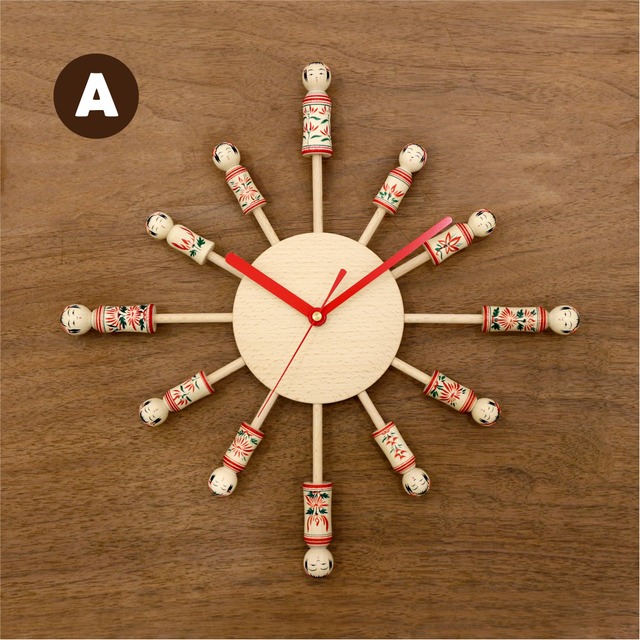 【 早坂利成 工人 × 木の香 】こけし時計