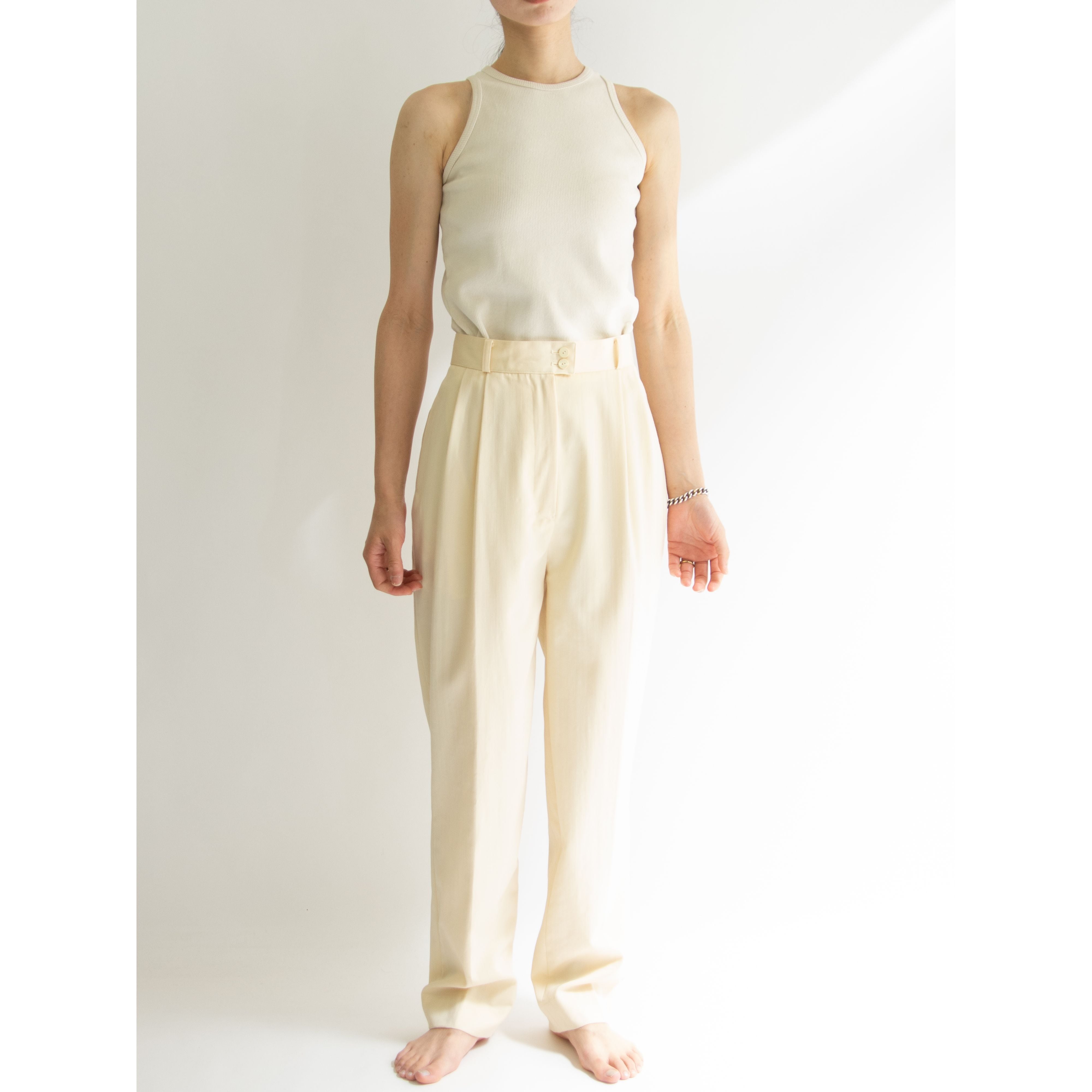 【HANAE MORI】Wool 2Tuck Pants（ハナエモリ ツータックウールパンツ）