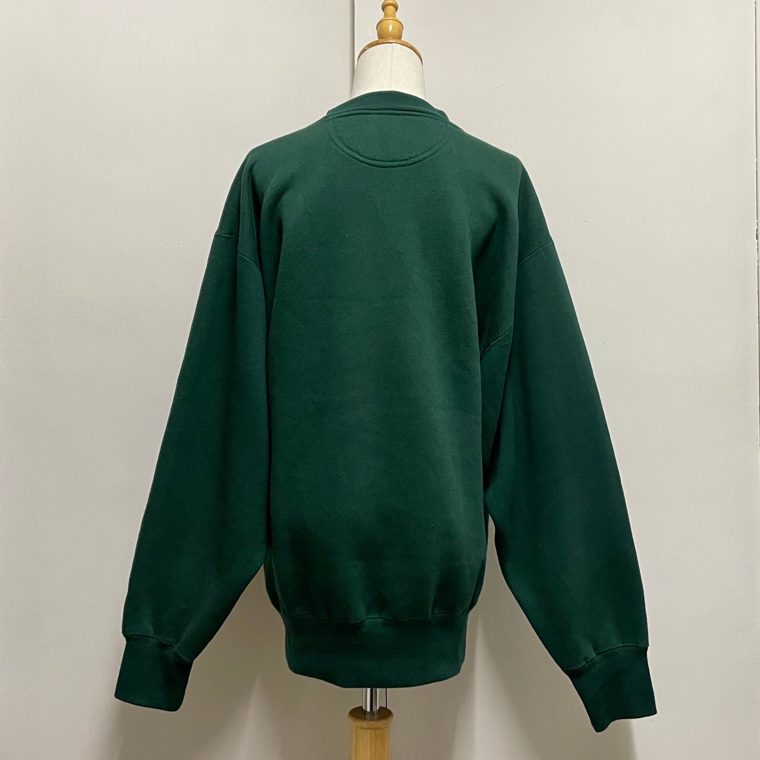 college logo green sweatshirts 〈レトロ古着 カレッジロゴ college logo green sweatshirts 〈レトロ古着 カレッジロゴ