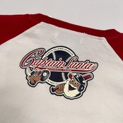 タグ付き CAPTAIN SANTA キャプテンサンタ プリント ベースボール 半袖Tシャツ サイズ XL /ホワイト×レッド/オールド/ビンテージ