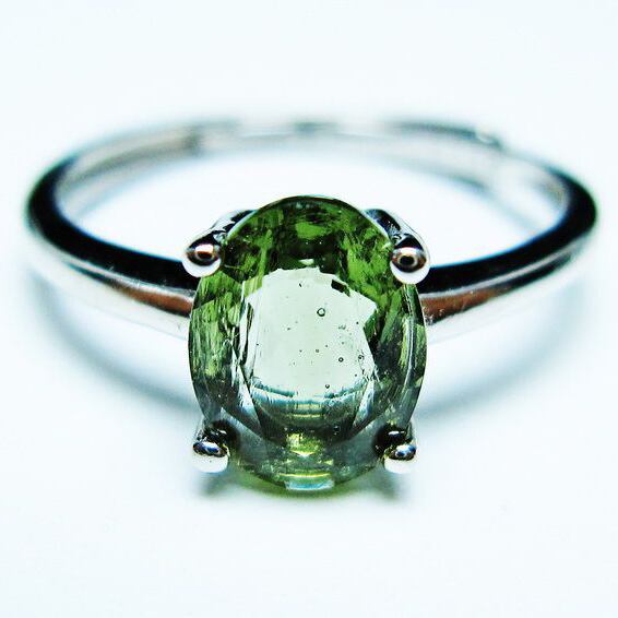 モルダバイト リング 指輪 12号 フリーサイズ 一点物 メール便可 [M便 1/20] 199-475