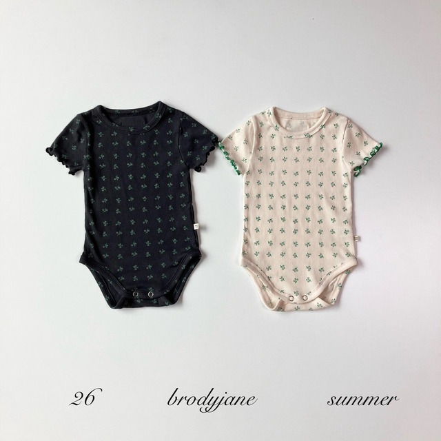【取寄】brodyjane｜baby's breath 2 short-sleeve bodysuit｜カスミソウ2半袖ボディスーツ｜one size｜baby｜26 summer