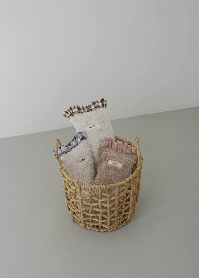 〈予約アイテム〉OHDIBS / Fluffy Pillow - ネイビーチェック