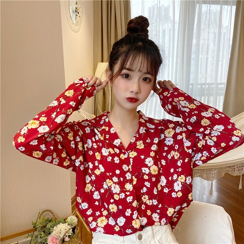 ✞ オータム♡長袖スリーブスタンダード花柄シフォンシャツブラウス大人女子☆ ロング レトロ スウィート 秋物 ✞ゴスロリ SM ミリ 甘ロリ クラロリ 和ロリ エレガント 黒ロリ 姫ロリ 華ロリ BB-BB39231114481