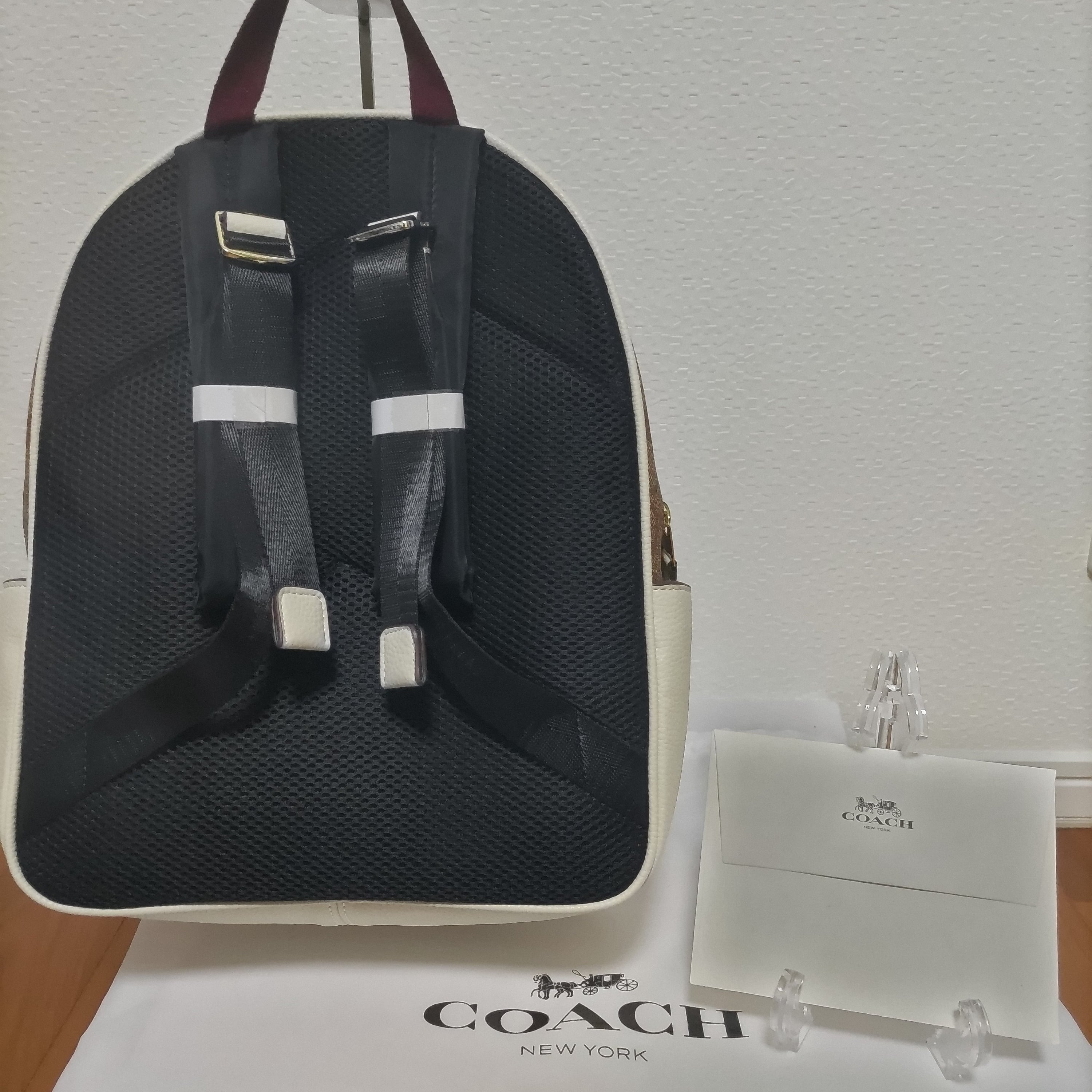 COACH コーチ シグネチャー バックパック ホワイト ベージュ 未使用