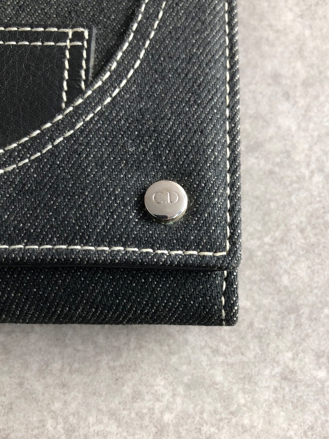 Christian Dior クリスチャン ディオール 財布 ブラック CDロゴ キャンバス 3つ折り vintage ヴィンテージ オールド 3wudpt