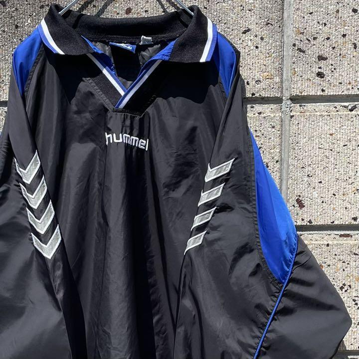 【XLサイズ程】hummel ヒュンメル 古着 襟付き プルオーバー ジャケット