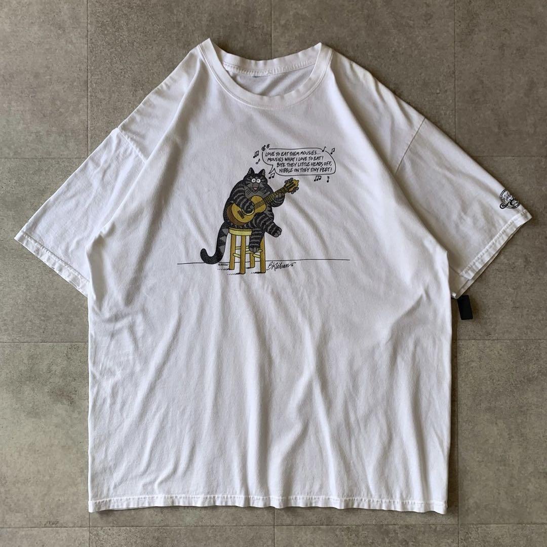 90s クリバンキャット クレイジーシャツ ビンテージ Tシャツ 白