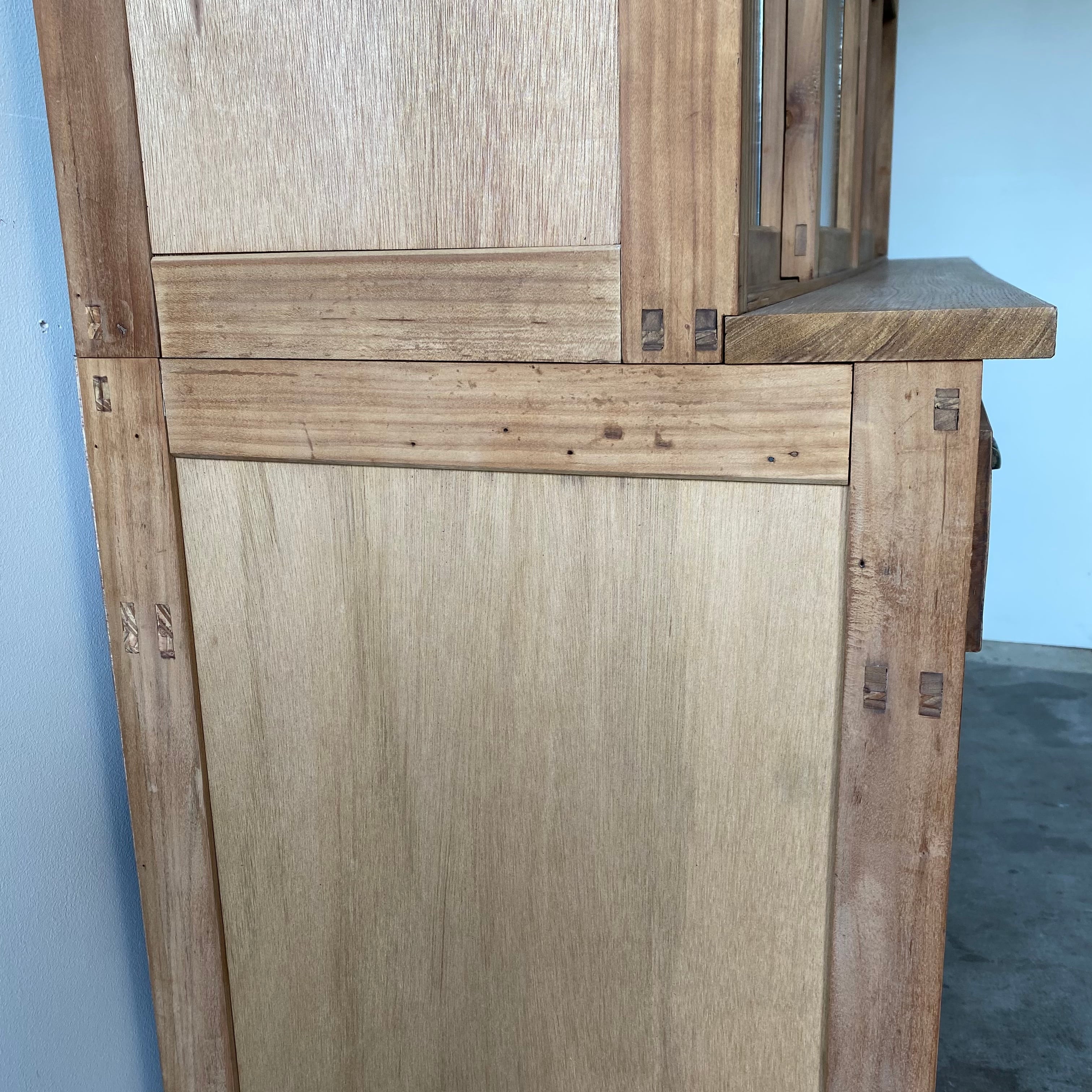 食器棚　水屋　キャビネット　古民家 水屋箪笥 食器棚 カップボード 収納棚 欅 檜 アンティーク 古家具 中古