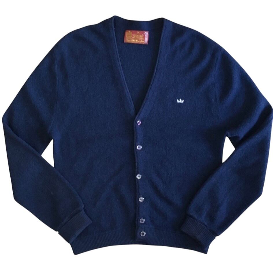 Sears KINGS ROAD Alpaca Wool Knit Cardigan / Navy / M
